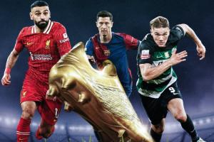 欧洲金靴:约克雷斯大四喜&30场38球领跑 萨拉赫紧追莱万凯恩无望